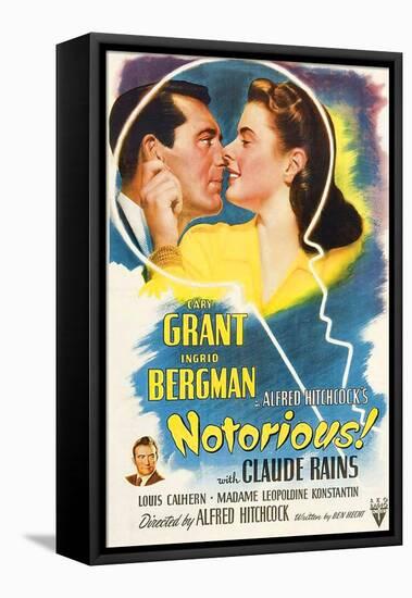 Notorious, Cary Grant, Ingrid Bergman, Claude Rains, 1946-null-Framed Stretched Canvas