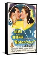 Notorious, Cary Grant, Ingrid Bergman, Claude Rains, 1946-null-Framed Stretched Canvas