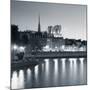 Notre Dame and Ile De La Cite, Paris, France-Jon Arnold-Mounted Photographic Print