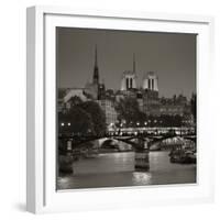 Notre Dame and Pont Des Arts, Paris, France-Jon Arnold-Framed Photographic Print