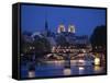 Notre Dame and Pont Des Arts, Paris, France-Jon Arnold-Framed Stretched Canvas