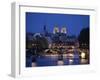 Notre Dame and Pont Des Arts, Paris, France-Jon Arnold-Framed Photographic Print