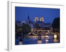 Notre Dame and Pont Des Arts, Paris, France-Jon Arnold-Framed Photographic Print