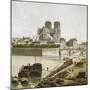 Notre-Dame and the Banks of the Seine in Paris, 1830, France-null-Mounted Giclee Print