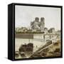 Notre-Dame and the Banks of the Seine in Paris, 1830, France-null-Framed Stretched Canvas