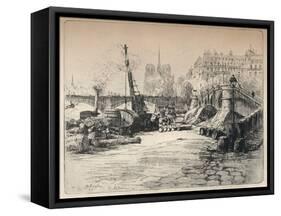 'Notre-Dame and the Quai de Bethune', 1915-AR Kempken-Framed Stretched Canvas