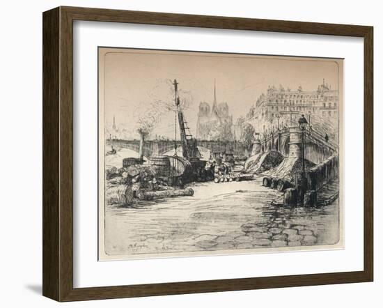 'Notre-Dame and the Quai de Bethune', 1915-AR Kempken-Framed Giclee Print