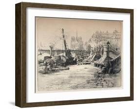 'Notre-Dame and the Quai de Bethune', 1915-AR Kempken-Framed Giclee Print