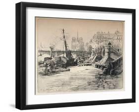 'Notre-Dame and the Quai de Bethune', 1915-AR Kempken-Framed Giclee Print