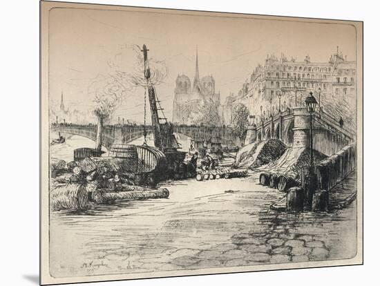 'Notre-Dame and the Quai de Bethune', 1915-AR Kempken-Mounted Giclee Print