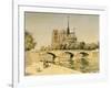 Notre Dame and the Seine-Jean Francois Raffaelli-Framed Giclee Print