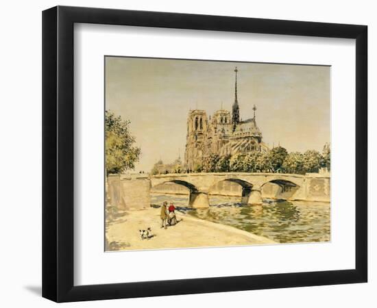 Notre Dame and the Seine-Jean Francois Raffaelli-Framed Giclee Print