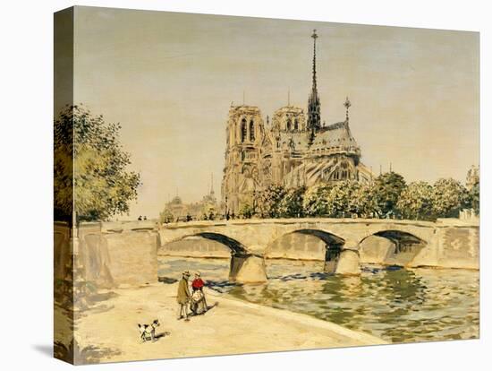 Notre Dame and the Seine-Jean Francois Raffaelli-Stretched Canvas