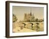 Notre Dame and the Seine-Jean Francois Raffaelli-Framed Premium Giclee Print