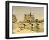 Notre Dame and the Seine-Jean Francois Raffaelli-Framed Premium Giclee Print