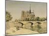 Notre Dame and the Seine-Jean Francois Raffaelli-Mounted Giclee Print