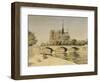 Notre Dame and the Seine-Jean Francois Raffaelli-Framed Giclee Print