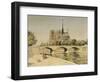 Notre Dame and the Seine-Jean Francois Raffaelli-Framed Giclee Print