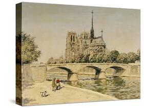 Notre Dame and the Seine-Jean Francois Raffaelli-Stretched Canvas