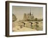 Notre Dame and the Seine-Jean Francois Raffaelli-Framed Giclee Print