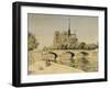 Notre Dame and the Seine-Jean Francois Raffaelli-Framed Giclee Print