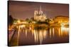 Notre Dame at Night-harvepino-Stretched Canvas