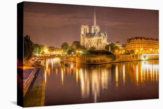 Notre Dame at Night-harvepino-Stretched Canvas