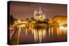 Notre Dame at Night-harvepino-Stretched Canvas