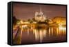 Notre Dame at Night-harvepino-Framed Stretched Canvas