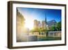 Notre Dame at Sunset - Paris-dellm60-Framed Photographic Print