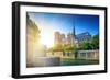 Notre Dame at Sunset - Paris-dellm60-Framed Photographic Print