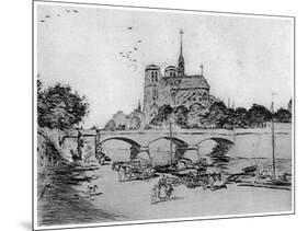 Notre Dame, C1870-1920-Jean Francois Raffaelli-Mounted Giclee Print