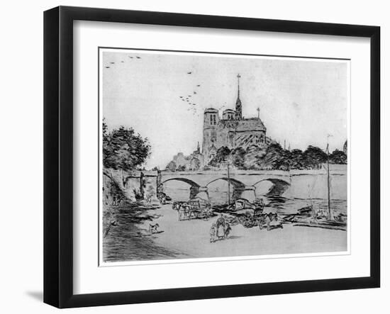 Notre Dame, C1870-1920-Jean Francois Raffaelli-Framed Giclee Print