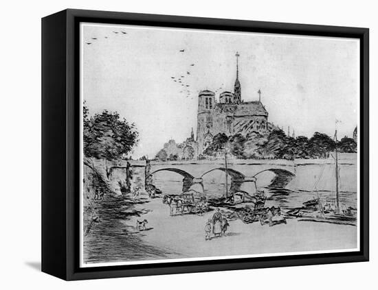 Notre Dame, C1870-1920-Jean Francois Raffaelli-Framed Stretched Canvas