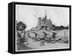 Notre Dame, C1870-1920-Jean Francois Raffaelli-Framed Stretched Canvas