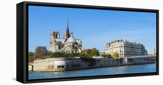 Notre-Dame Cathedral and Ile De La Cite, Paris, France, Europe-G & M Therin-Weise-Framed Stretched Canvas