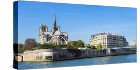 Notre-Dame Cathedral and Ile De La Cite, Paris, France, Europe-G & M Therin-Weise-Stretched Canvas