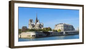 Notre-Dame Cathedral and Ile De La Cite, Paris, France, Europe-G & M Therin-Weise-Framed Photographic Print