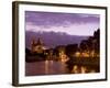 Notre Dame Cathedral and Ile Saint-Louis at Dusk, Paris, France, Europe-Pitamitz Sergio-Framed Photographic Print