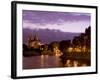 Notre Dame Cathedral and Ile Saint-Louis at Dusk, Paris, France, Europe-Pitamitz Sergio-Framed Photographic Print