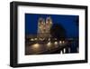 Notre Dame Cathedral and River Seine at Night, Paris, France, Europe-Peter Barritt-Framed Photographic Print