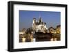 Notre Dame Cathedral and River Seine at Night, Paris, Ile De France, France, Europe-Markus Lange-Framed Photographic Print