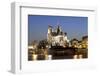 Notre Dame Cathedral and River Seine at Night, Paris, Ile De France, France, Europe-Markus Lange-Framed Photographic Print