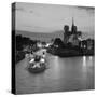 Notre Dame Cathedral and River Seine, Paris, France-Jon Arnold-Stretched Canvas