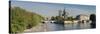 Notre Dame Cathedral and River Seine, Paris, France-Jon Arnold-Stretched Canvas