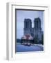 Notre Dame Cathedral and Taxi, Paris, France-Jon Arnold-Framed Photographic Print