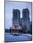 Notre Dame Cathedral and Taxi, Paris, France-Jon Arnold-Mounted Photographic Print