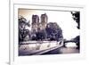 Notre Dame Cathedral and the Seine River, Paris, France-Russ Bishop-Framed Photographic Print