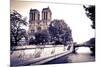 Notre Dame Cathedral and the Seine River, Paris, France-Russ Bishop-Mounted Photographic Print