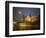 Notre Dame Cathedral at Night, with Moon Rising Above, Paris, France, Europe-Howell Michael-Framed Photographic Print